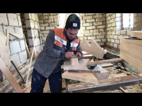 Видео: Как собрать забежные косоуры для лестницы на 180 градусов.