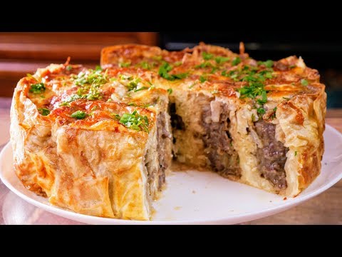 Видео: Ленивый пирог с мясом, цыганка готовит. Gipsy cuisine.