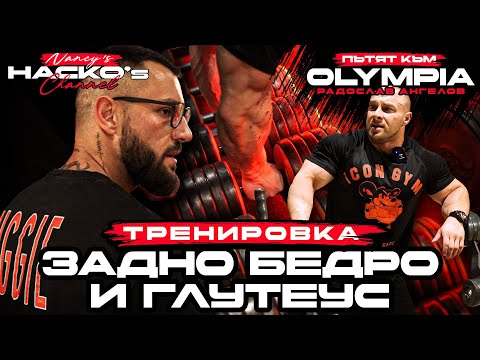 Видео: Пътят към Mr.Olympia с Радослав Ангелов - тренировка за крака - задно бедро и глутеус