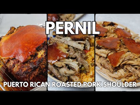 Видео: Pernil — медленно запеченная свиная лопатка по-пуэрторикански (хрустящая кожа и нежное мясо)