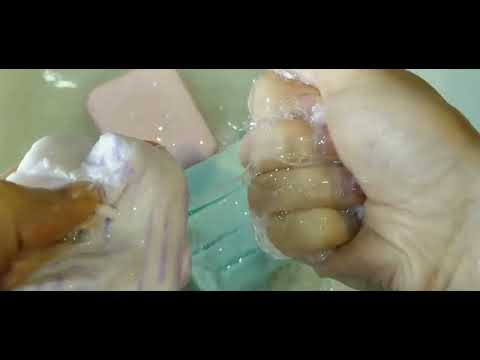 Видео: размокшее мыло~мягкое мыло~пропитанное мыло~💜💜soaked soap 💜💜[ASMR]