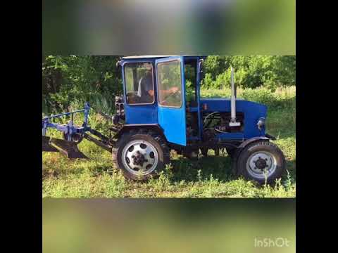 Видео: Пашем на самодельном тракторе.Часть2