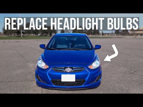 Видео: Как заменить лампы в фарах - Hyundai Accent (2012-2017)