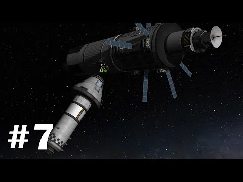 Видео: Стыковка и новые исследования. Часть #7. Kerbal Space Program на максимальном уровне сложности.