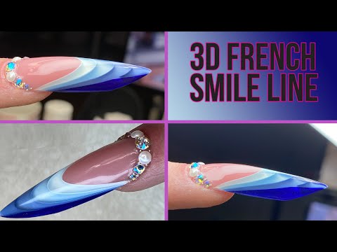 Видео: 3D французская линия улыбки — шаг за шагом новейший тренд в маникюре!
