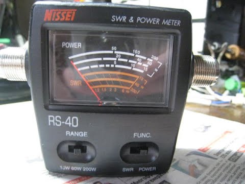 Видео: SWR meter "RS-40".  Тест прибора.
