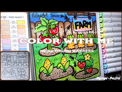 Видео: Раскрашиваем со мной (ASMR) 🐜🍅 ‘HYGGE PLACE’от Coco Wyo |Маркеры Ohuhu на«Счастливой ферме» 🎨✨ #asmr