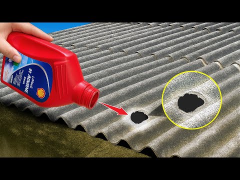 Видео: Моторное масло: как быстро починить протекающую крышу? Секрет 60-летнего строителя раскрыт.