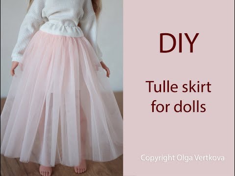 Видео: Tulle skirt for a doll. Юбка из фатина для куклы