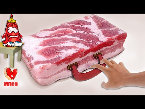 Видео: Мужчина купил много мяса. Обслуживание постоянного покупателя.