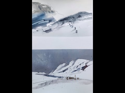 Видео: Запись прямого эфира "Акварельные техники в изображении гор и северного сияния"