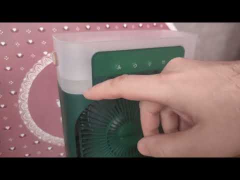 Видео: Air Cooler Fan RoHS, настольный увлажнитель воздуха, кондиционер, вентилятор от USB. Обзор и Отзыв.