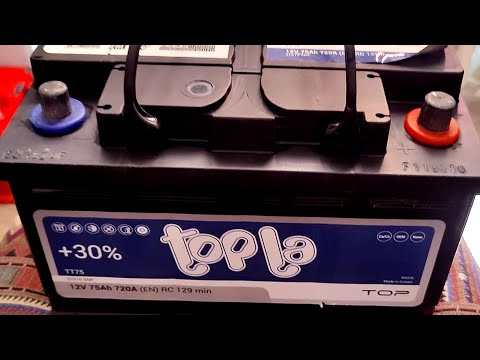 Видео: Topla TOP 75Ah 720A. Отсутствие термочехла и глубокие разряды - способность к восстановлению.