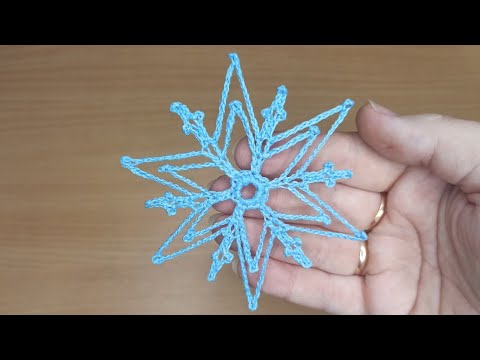 Видео: СНЕЖИНКА КРЮЧКОМ ❄️