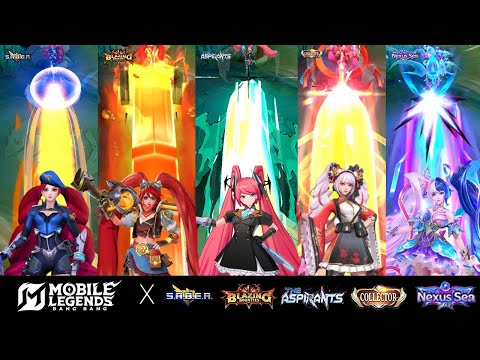 Видео: 5 эффектов облика Лейлы: Mobile Legends (Nexus Sea, Collector, Aspirant, Blazing, Saber)