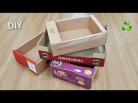 Видео: Зачем покупать дорогие корзины в магазине, если можно сделать их самостоятельно? Идея из картона