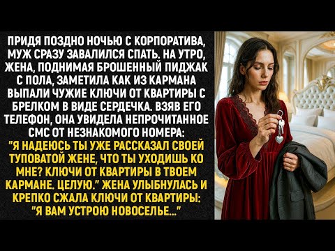 Видео: Придя поздно с корпоратива, муж сразу завалился спать. Утром жена, поднимая пиджак…