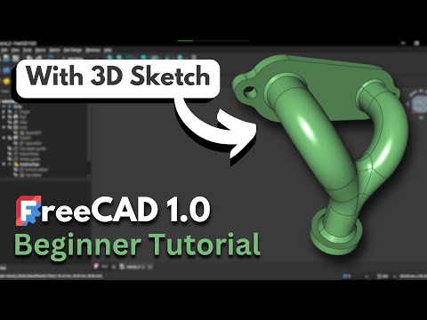 Видео: 3D-эскиз в FreeCAD 1.0 | Учебник для начинающих | Упражнение 4