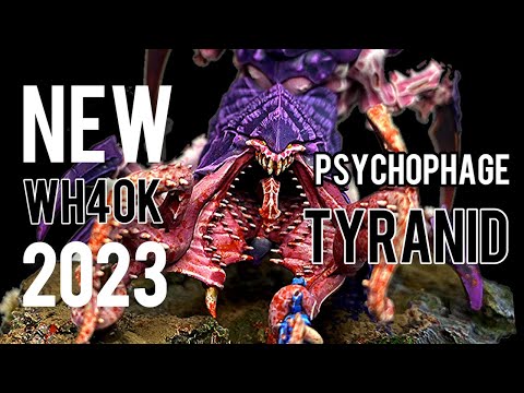 Видео: НОВАЯ миниатюра TYRANID PSYCHOPHAGE 2023 | WH40K | Cамый большой  юнит из Ultimate Starter Set