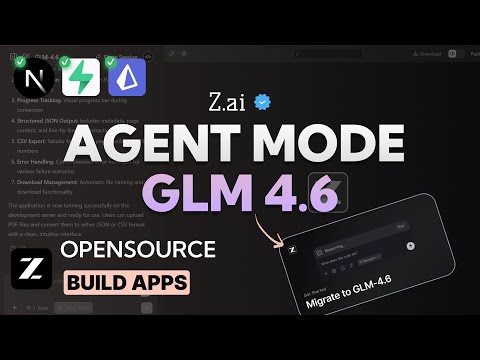 Видео: Создавайте приложения с помощью GLM 4.6 Agent Mode — инструмента искусственного интеллекта с откр...