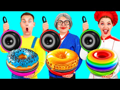 Видео: Кулинарный Челлендж: Я против Бабушки | Вкусные Кухонные Лайфхаки от BaRaDa Challenge