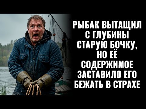 Видео: Рыбак вытащил с глубины старую бочку, но её содержимое заставило его бежать в страхе