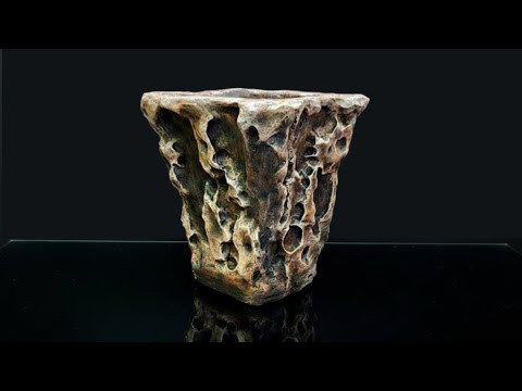 Видео: ПРОСТОЙ цементный горшок с коралловой текстурой из старой ткани (лайфхак для начинающих!)