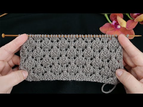 Видео: Ажур & Объём узор спицами