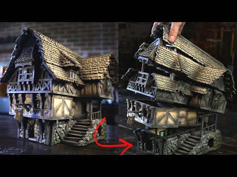 Видео: Я построил миниатюрную НАСТОЛЬНУЮ ТАВЕРНУ! 🍻 | D&D Terrain