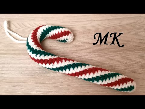 Видео: Новогодний леденец крючком, мастер-класс