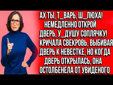 Видео: Ах ты, т_варь, ш_люха! Немедленно открой дверь, у_душу соплячку! Кричала свекровь, выбивая дверь