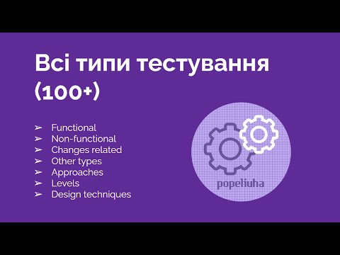 Видео: 29. Всі типи тестування (100+)