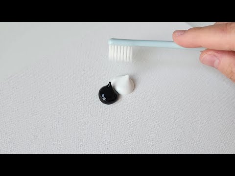 Видео: Как очень легко рисовать в двух цветах / акриловая живопись для начинающих