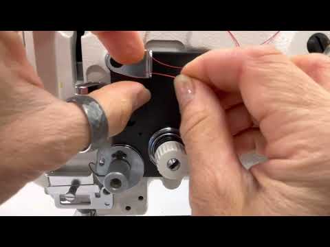 Видео: Juki DNU 1541S Заправка и намотка шпульки