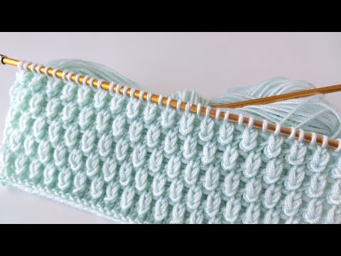 Видео: Простая рельефная схема для вязания на двух спицах ✔️Схемы вязания крючком
