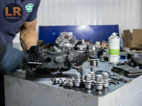 Видео: Ремонт суппорта Range Rover Sport. Севрис LR Family