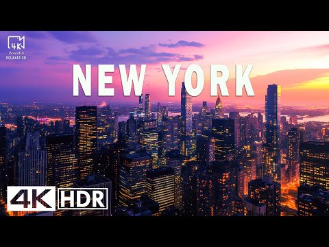 Видео: Нью-Йорк в 4K — умиротворяющая музыка в сочетании с волшебным видом на ночной Нью-Йорк 🗽✨🎶