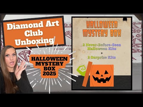 Видео: Хэллоуинская таинственная коробка от Diamond Art Club 2025! 🎃👻