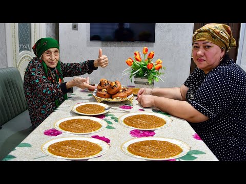 Видео: Традиционный азербайджанский рецепт халвы и вкусного пирога в мисках от бабушки