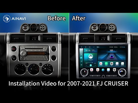 Видео: 15-дюймовая автомобильная магнитола Toyota FJ Cruiser на Android от AINAVI | Обновление Apple Car...