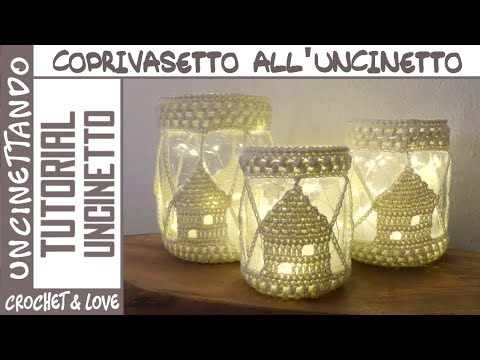 Видео: Мастер-класс по изготовлению крышки для рождественской банки крючком