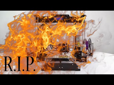 Видео: Загорелся 3d принтер!!! Для тех кто печатает ночью и спокойно спит.