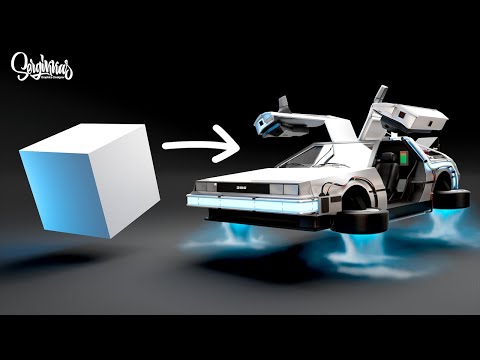Видео: Delorean DMC-12 - Полный процесс моделирования. Моделирование/Текстурирование/Анимация - 10 часов
