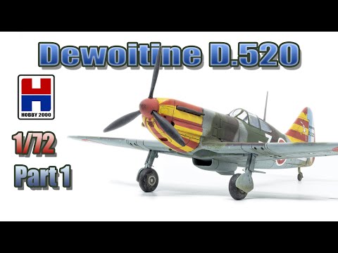 Видео: Сборка модели Dewoitine D.520 1/72 Hobby 2000 часть-1/Building Dewoitine D.520 1/72 Hobby2000 Part-1
