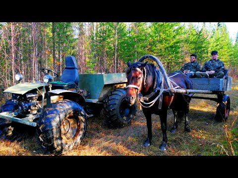 Видео: На каракате 31 километр по бездорожью. Еду домой. Встретил рыбаков на лошадке.