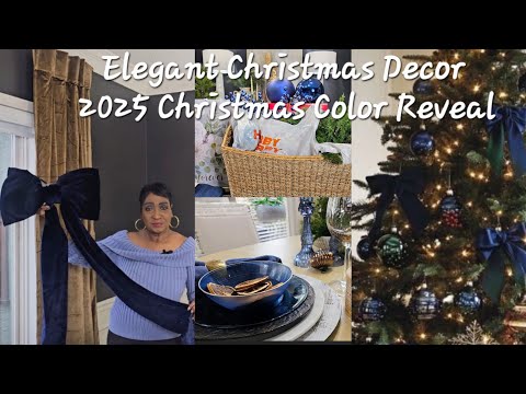 Видео: Моя рождественская цветовая палитра 2025 года 🎄 | Элегантный выбор декора в сине-коричневых, золо...