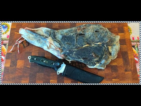 Видео: Хамон из задний ляшки косули