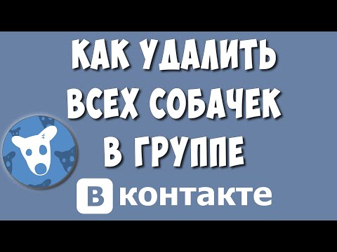 Видео: Как Удалить Всех Собачек из Группы ВКонтакте Сразу в 2022