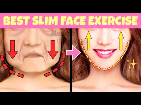 Видео: 10-минутное упражнение по подтяжке лица, чтобы избавиться от жира на лице в домашних условиях🔥