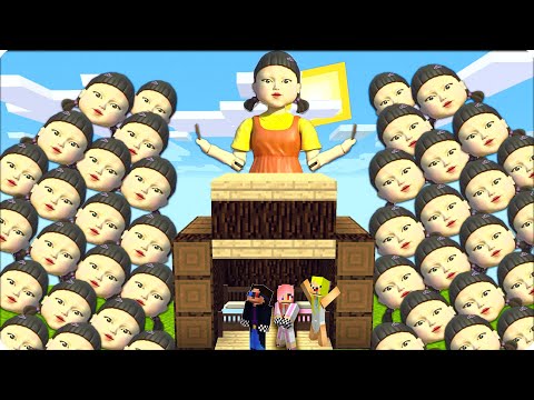 Видео: 👧ЦУНАМИ из КУКЛЫ из ИГРЫ в КАЛЬМАРА в Майнкрафт! Нубик Леска Шеди 100% Троллинг Ловушка